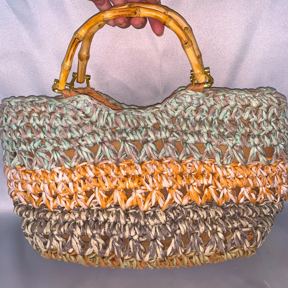 Vintage Cappelli Beach Bag With Bamboo Handles - Picture 2 of 3